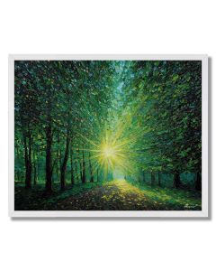 SUNBURST THROUGH THE TREES - FRAMED