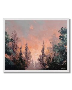 FOREST AT PEACH DAWN - FRAMED
