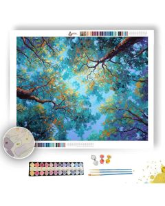 TURQUOISE CANOPY RISE - Paint by Numbers Full Kit