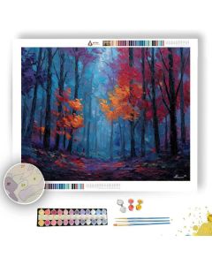 INDIGO AUTUMN FOREST - Paint by Numbers Full Kit