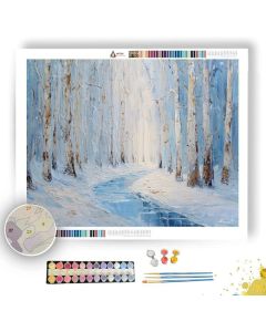 THE FROZEN STILL WOODS - Paint by Numbers Full Kit