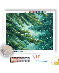 EVERGREEN SNOWFALL - Paint by Numbers Full Kit