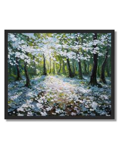 FOREST OF SNOWY PETALS - FRAMED