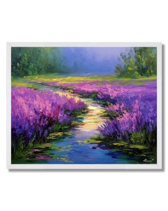 VIOLET STREAM MEADOW - FRAMED