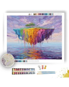 FLOATING ISLAND OF RAINBOW ROOTS - Paint by Numbers Full Kit