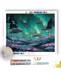 AURORA GARDEN OF THE FLOATING TREES - Paint by Numbers Full Kit