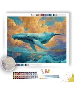 TURQUOISE SKY WHALE - Paint by Numbers Full Kit