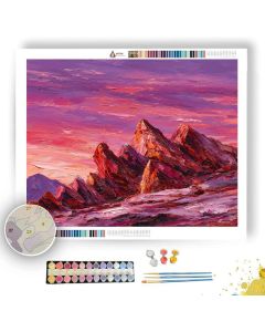 RUBY SUNSET RIDGE - Paint by Numbers Full Kit