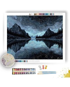 THE OBSIDIAN SKY MIRROR - Paint by Numbers Full Kit
