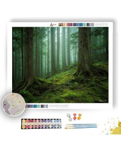 FOREST OF EMERALD FOG - Paint by Numbers Full Kit