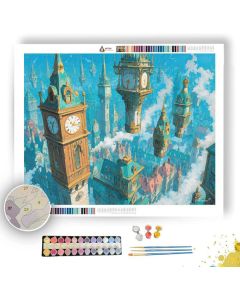 THE CITY OF FLOATING CLOCKTOWERS - Paint by Numbers Full Kit