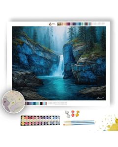 SAPPHIRE TEMPLE FALLS - Paint by Numbers Full Kit