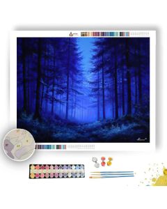 INDIGO NIGHT FOREST - Paint by Numbers Full Kit