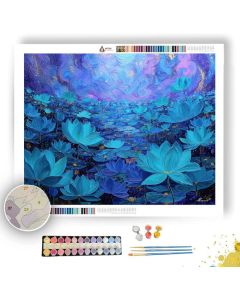 OCEAN OF LUMINOUS LOTUSES - Paint by Numbers Full Kit