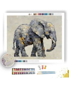 PIXEL ELEPHANT BLOCK - Paint by Numbers Full Kit
