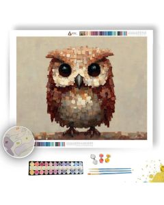 PIXEL OWL SIMPLE - Paint by Numbers Full Kit