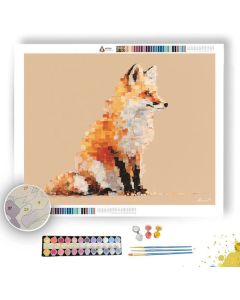 PIXEL FOX MINIMAL - Paint by Numbers Full Kit