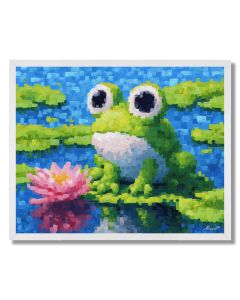 PIXEL KAWAII FROG - FRAMED