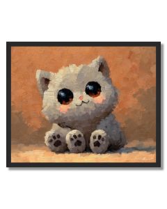 PIXEL KAWAII CAT - FRAMED