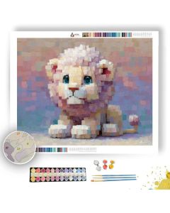 PIXEL KAWAII LION - Paint by Numbers Full Kit