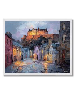 EDINBURGH CASTLE VOLCANIC HILL - FRAMED