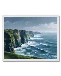 IRISH CLIFFS OF MOHER ATLANTIC SPRAY - FRAMED