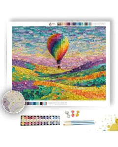PIXEL HOT AIR BALLOON - Paint by Numbers Full Kit