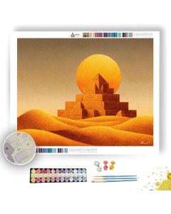 PIXEL DESERT PYRAMID - Paint by Numbers Full Kit
