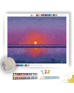 PIXEL SUNSET HORIZON - Paint by Numbers Full Kit