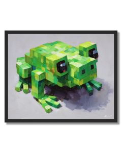 ISO FROG GREEN VOXEL - FRAMED