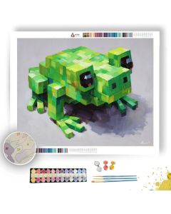 ISO FROG GREEN VOXEL - Paint by Numbers Full Kit