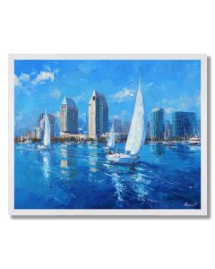 SAN DIEGO BAY HARBOR LIGHT - FRAMED