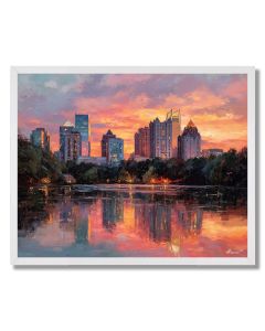 ATLANTA MIDTOWN PEACH SKYLINE - FRAMED
