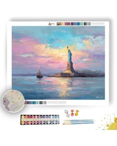 STATUE OF LIBERTY DAWN LIGHT - Paint by Numbers Full Kit