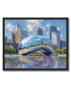 CHICAGO BEAN REFLECTIONS - FRAMED