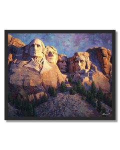 MOUNT RUSHMORE GRANITE GLOW - FRAMED