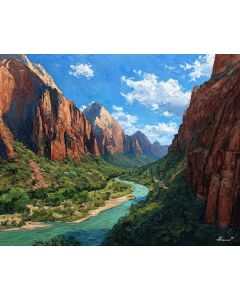 ZION CANYON EMERALD RIVER
