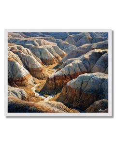 BADLANDS PAINTED RAVINES - FRAMED