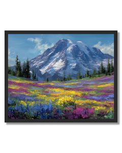 MOUNT RAINIER WILDFLOWER CARPET - FRAMED