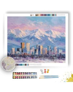 DENVER ROCKY MOUNTAIN BACKDROP - Paint by Numbers Full Kit