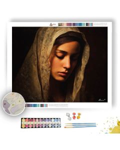 LADY IN SOFT VEIL - Paint by Numbers Full Kit