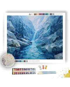 GLASS LIKE WATER FALL - Paint by Numbers Full Kit