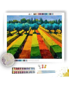 CUBIST ORCHARD GRID - Paint by Numbers Full Kit