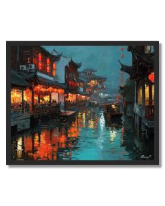 SHANGHAI YU GARDEN NIGHT MARKET - FRAMED