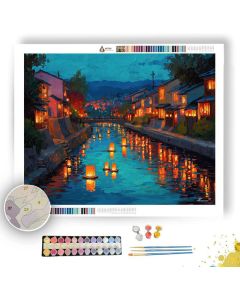 EVENING RIVER LANTERNS - Paint by Numbers Full Kit