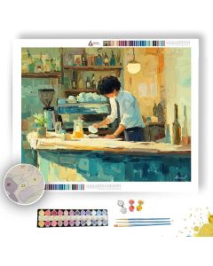 CITY CAFE AFTERNOON - Paint by Numbers Full Kit