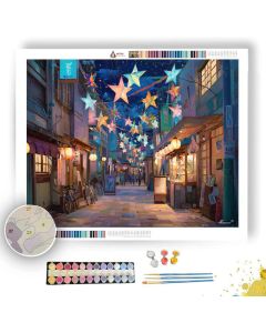 STAR FESTIVAL STREET - Paint by Numbers Full Kit