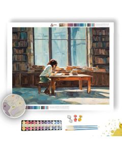 LIBRARY WINDOW LIGHT - Paint by Numbers Full Kit