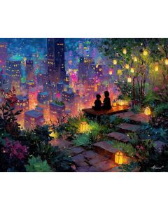 CITY ROOFTOP NIGHT GARDEN