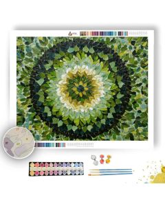 FOREST LEAF MANDALA - Paint by Numbers Full Kit